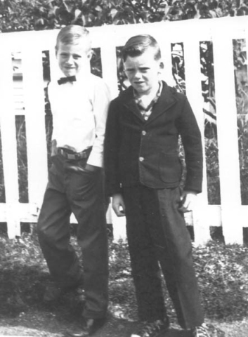 318: l-r Vincent McCarthy and Denis Counsel. (1961) [courtesy of Teresa (Healey) McCarthy]  - Vincent (visitor) son of Vincent McCarthy &amp;amp; Teresa Healey; Denis son of Edward Counsel &amp;amp; Bridget Murphy